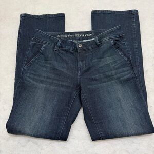 Simply Vera Vera Wang Jeans Womens Dark Wash Bootcut Denim Stretch Size 6